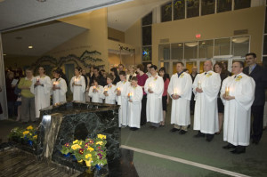 RCIA candidates are baptized at Easter Vigil